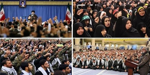 رهبر معظم انقلاب در دیدار بسیجیان سراسر کشور: بسیج مظهر مردمسالاری دینی است/برخی دنبال رقیب‌سازی برای بسیج هستند/هدف برجام رفع تحریم ها بود اما به ابزار فشار تبدیل شده/اجرای تحریم 10 ساله نقض برجام اس